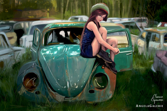 Car Cementery Girl